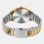 Men Quartz Black Dial Analog Stainless Steel Watch A2459