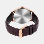 Enticer Men Quartz Black Dial Analog Leather Watch A2460