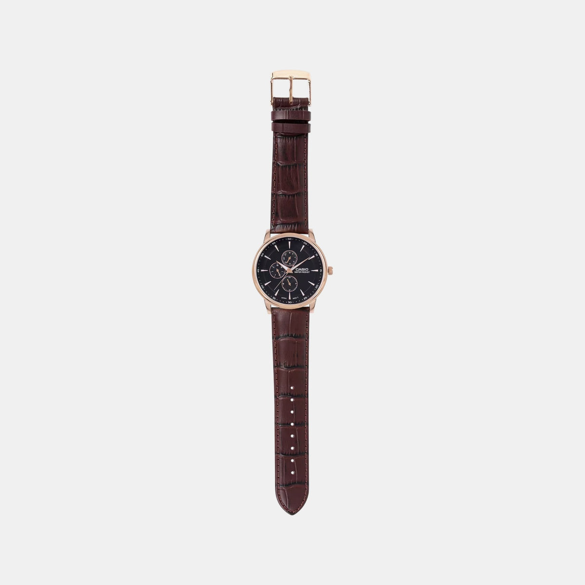 Enticer Men Quartz Black Dial Analog Leather Watch A2460