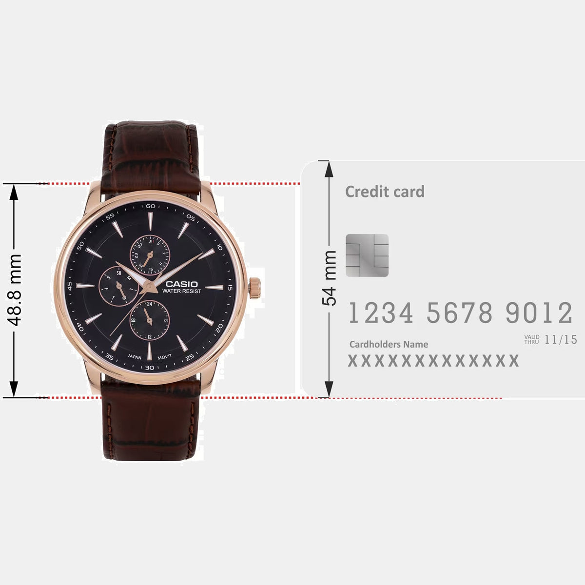 Enticer Men Quartz Black Dial Analog Leather Watch A2460