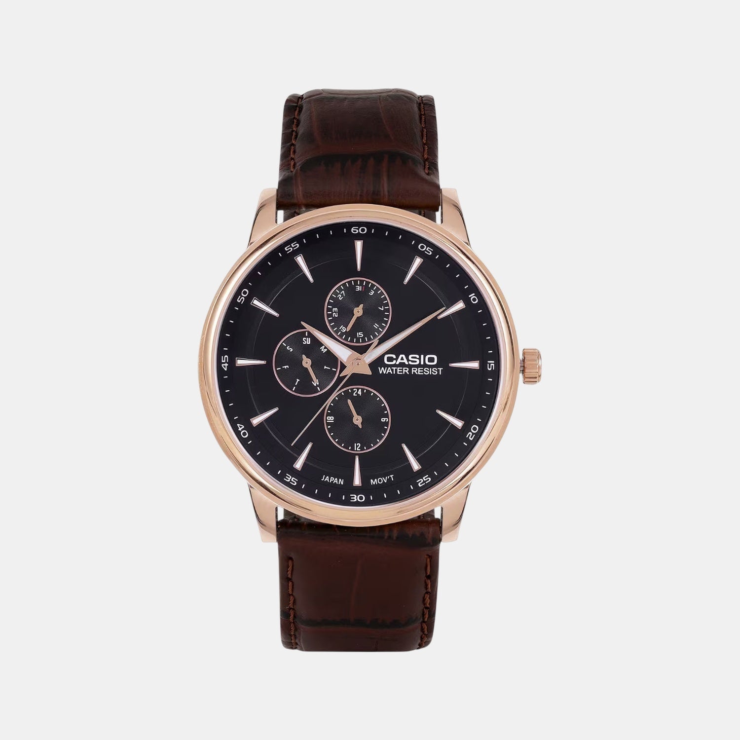 Enticer Men Quartz Black Dial Analog Stainless Steel Watch A2460