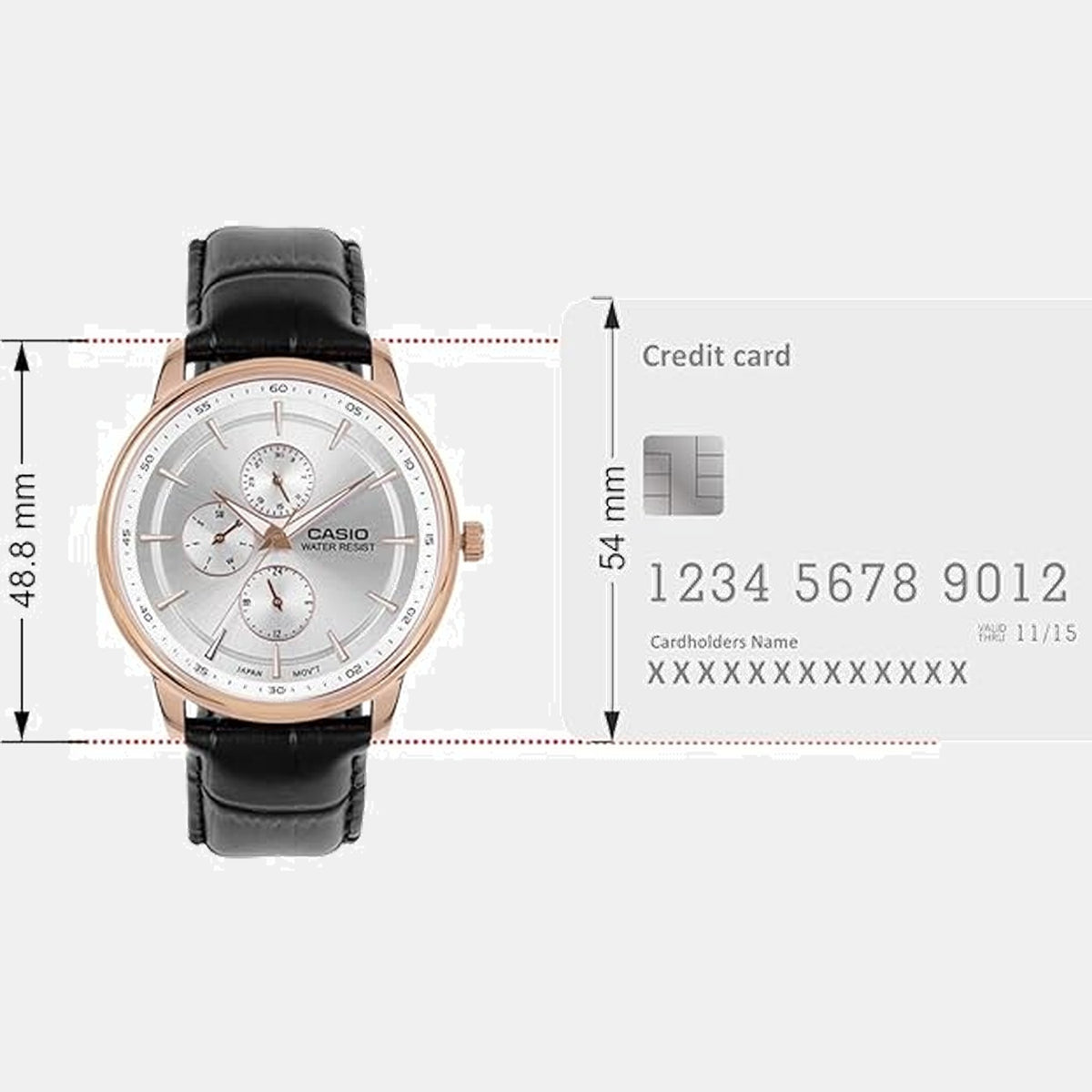 Enticer Men Quartz Silver Dial Analog Leather Watch A2461