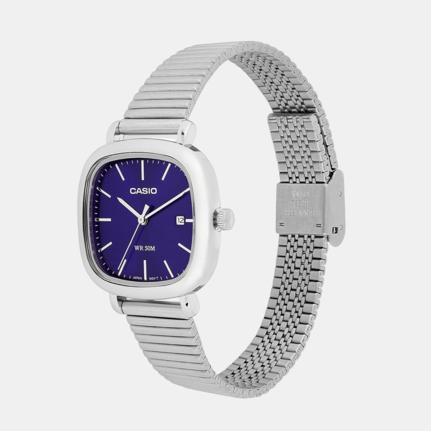 Enticer Women Quartz Blue Dial Analog Stainless Steel Watch A2462