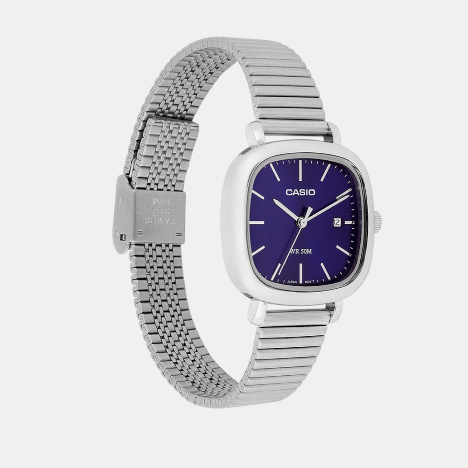 Enticer Women Quartz Blue Dial Analog Stainless Steel Watch A2462