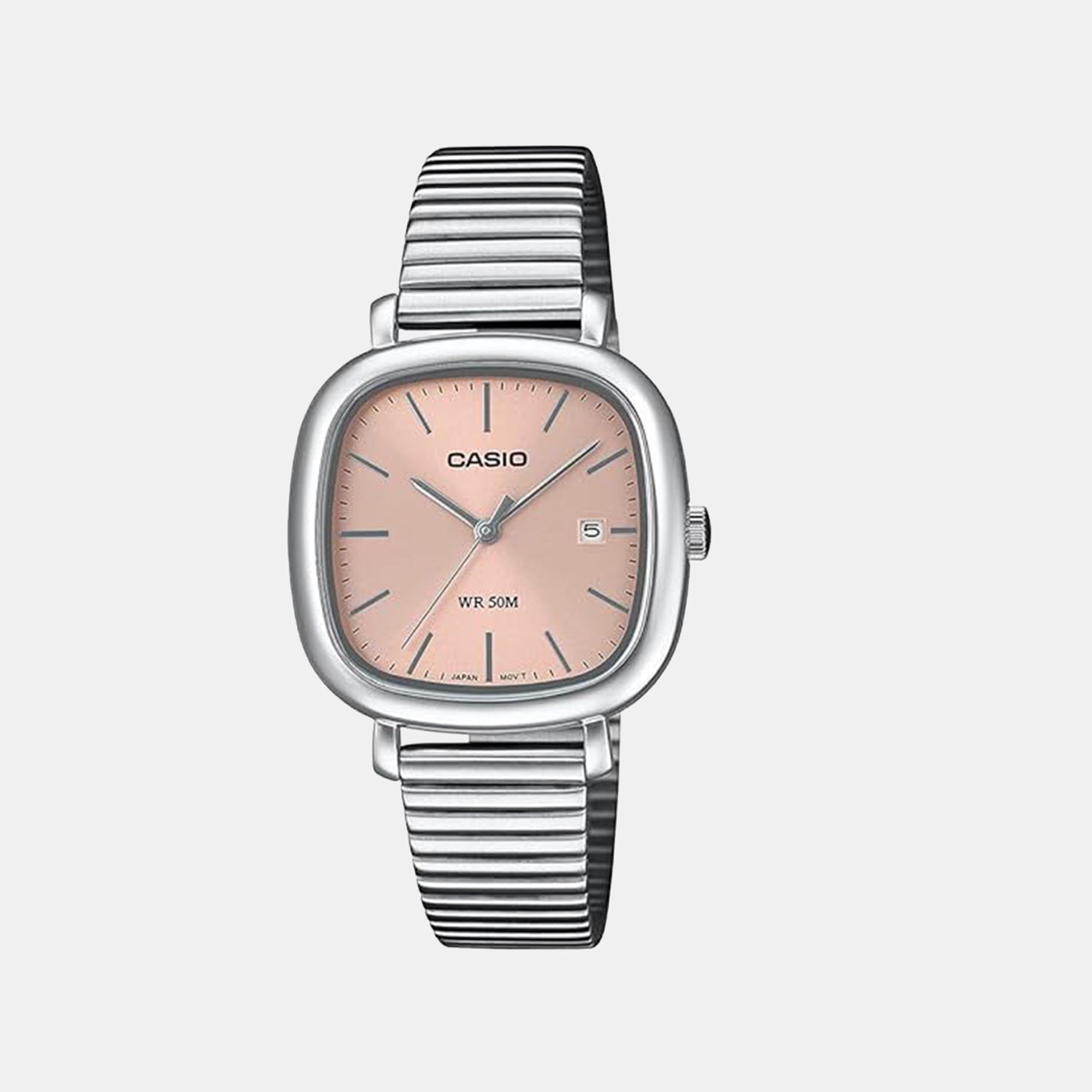 Enticer Women Quartz Peach Dial Analog Stainless Steel Watch LTP-B166D-4AVDF A2463