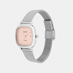 Enticer Women Quartz Peach Dial Analog Stainless Steel Watch LTP-B166D-4AVDF A2463