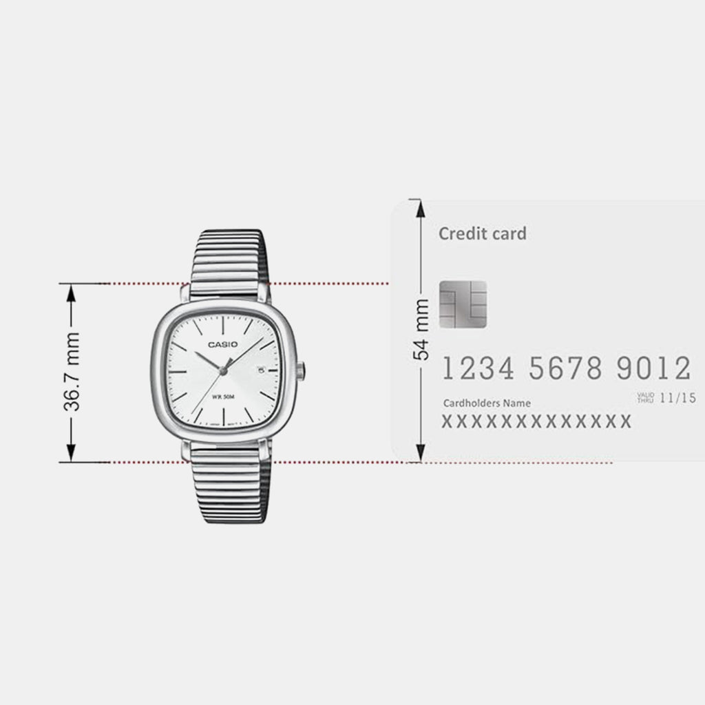 Enticer Women Quartz Silver Dial Analog Stainless Steel Watch A2464