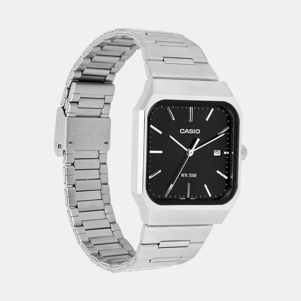 Enticer Men Quartz Black Dial Analog Stainless Steel Watch A2465