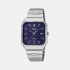 Enticer Men Quartz Blue Dial Analog Stainless Steel Watch A2466