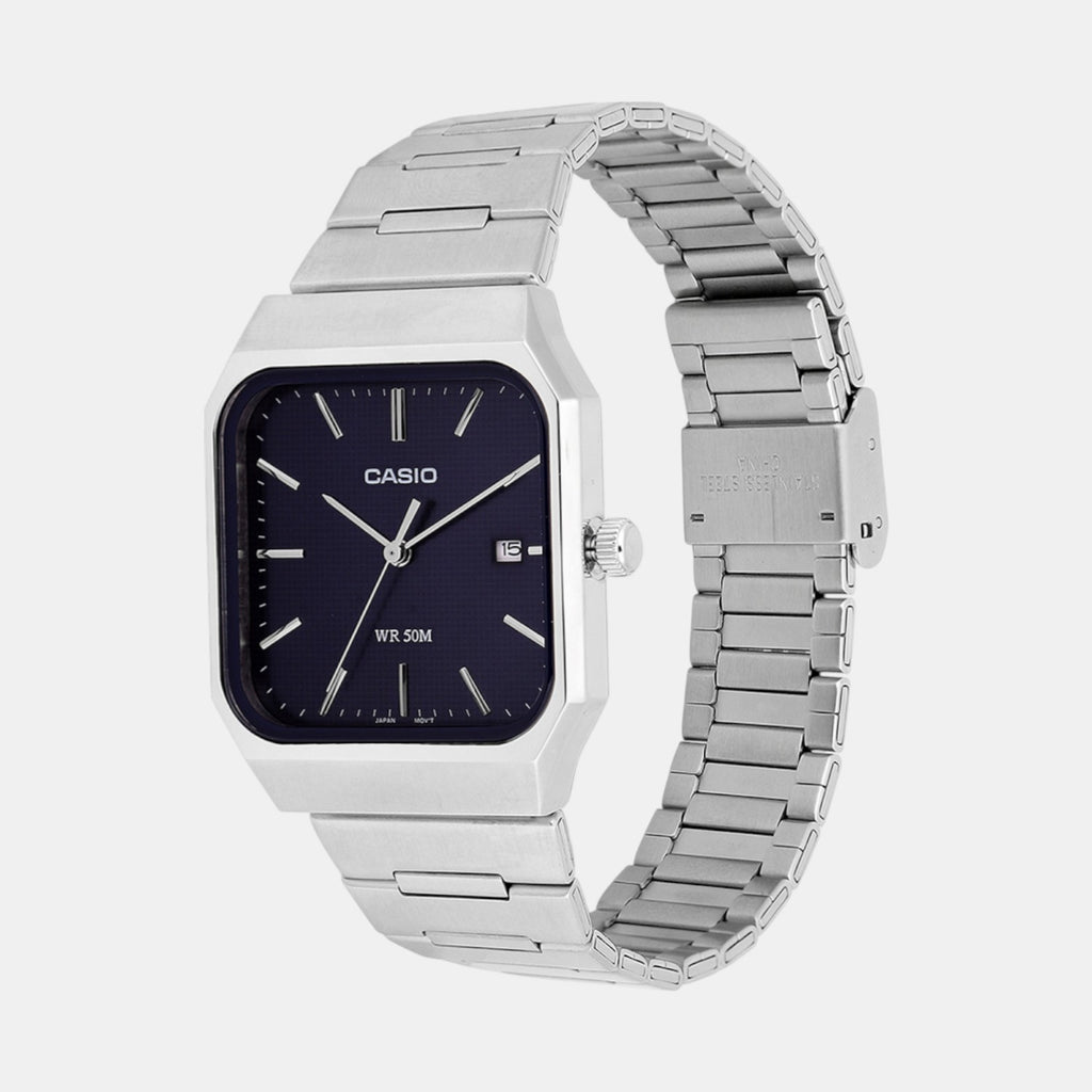 Enticer Men Quartz Blue Dial Analog Stainless Steel Watch A2466