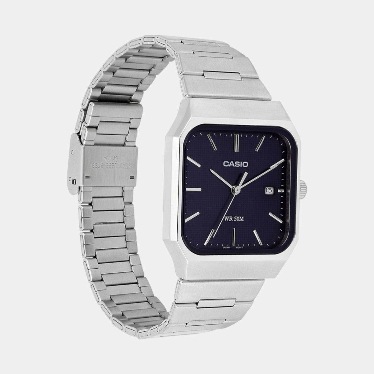 Enticer Men Quartz Blue Dial Analog Stainless Steel Watch A2466