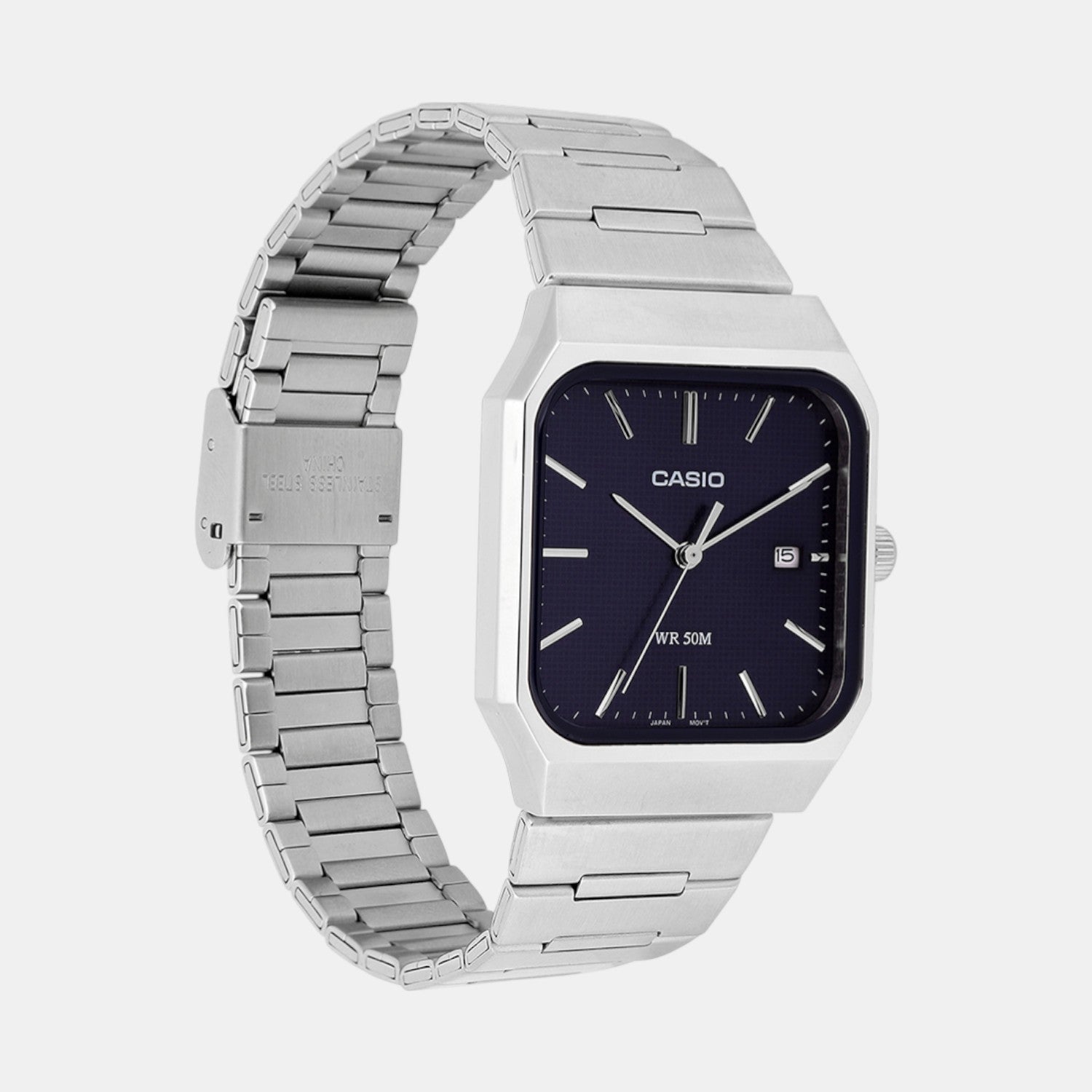 Enticer Men Quartz Blue Dial Analog Stainless Steel Watch A2466