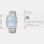 Enticer Men Quartz Sky Blue Dial Analog Stainless Steel Watch A2467