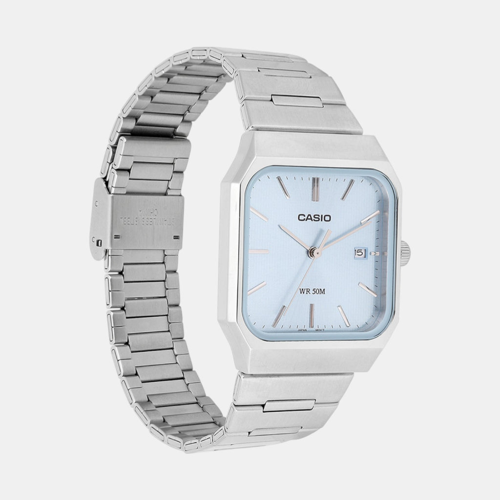 Enticer Men Quartz Sky Blue Dial Analog Stainless Steel Watch A2467