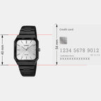 Enticer Men Quartz Silver Dial Analog Stainless Steel Watch A2469