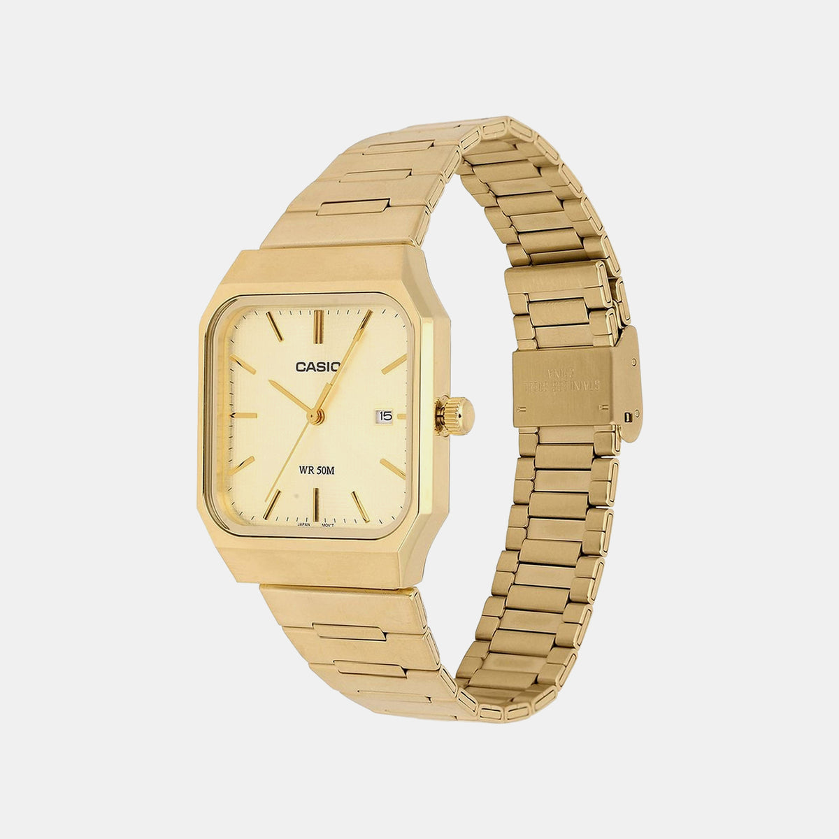 Enticer Men Quartz Gold Dial Analog Stainless Steel Watch A2470