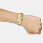 Enticer Men Quartz Gold Dial Analog Stainless Steel Watch A2470