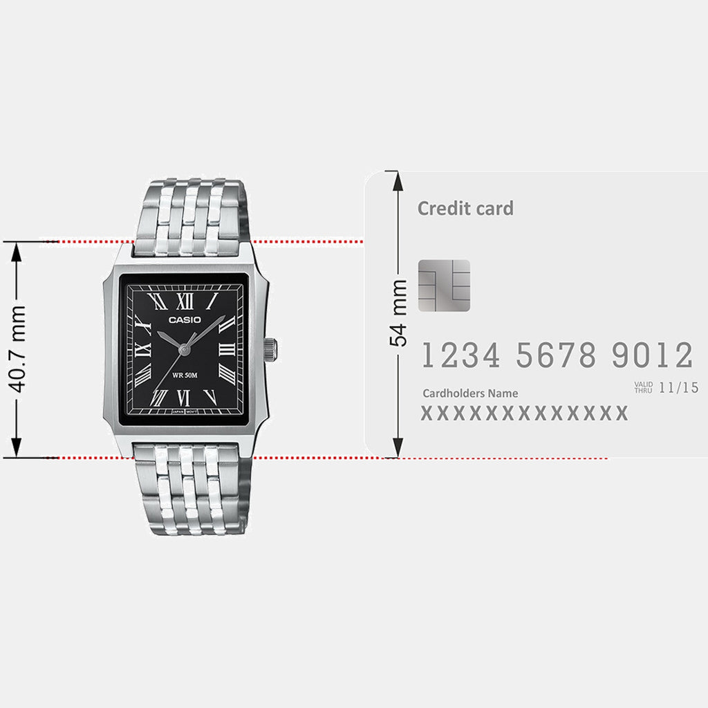 Enticer Men Quartz Black Dial Analog Stainless Steel Watch A2471