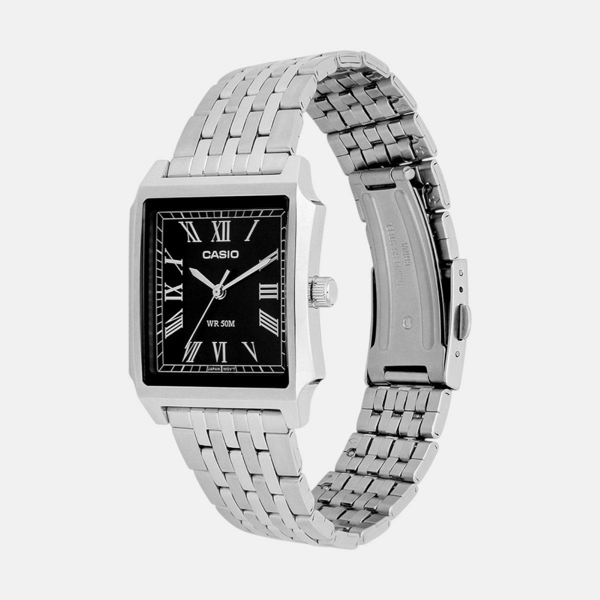 Enticer Men Quartz Black Dial Analog Stainless Steel Watch A2471