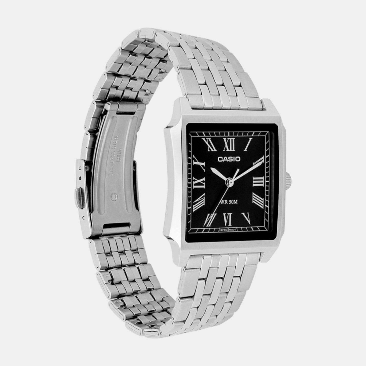 Enticer Men Quartz Black Dial Analog Stainless Steel Watch A2471