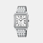 Enticer Men Quartz White Dial Analog Stainless Steel Watch MTP-B190D-7BVDF A2472