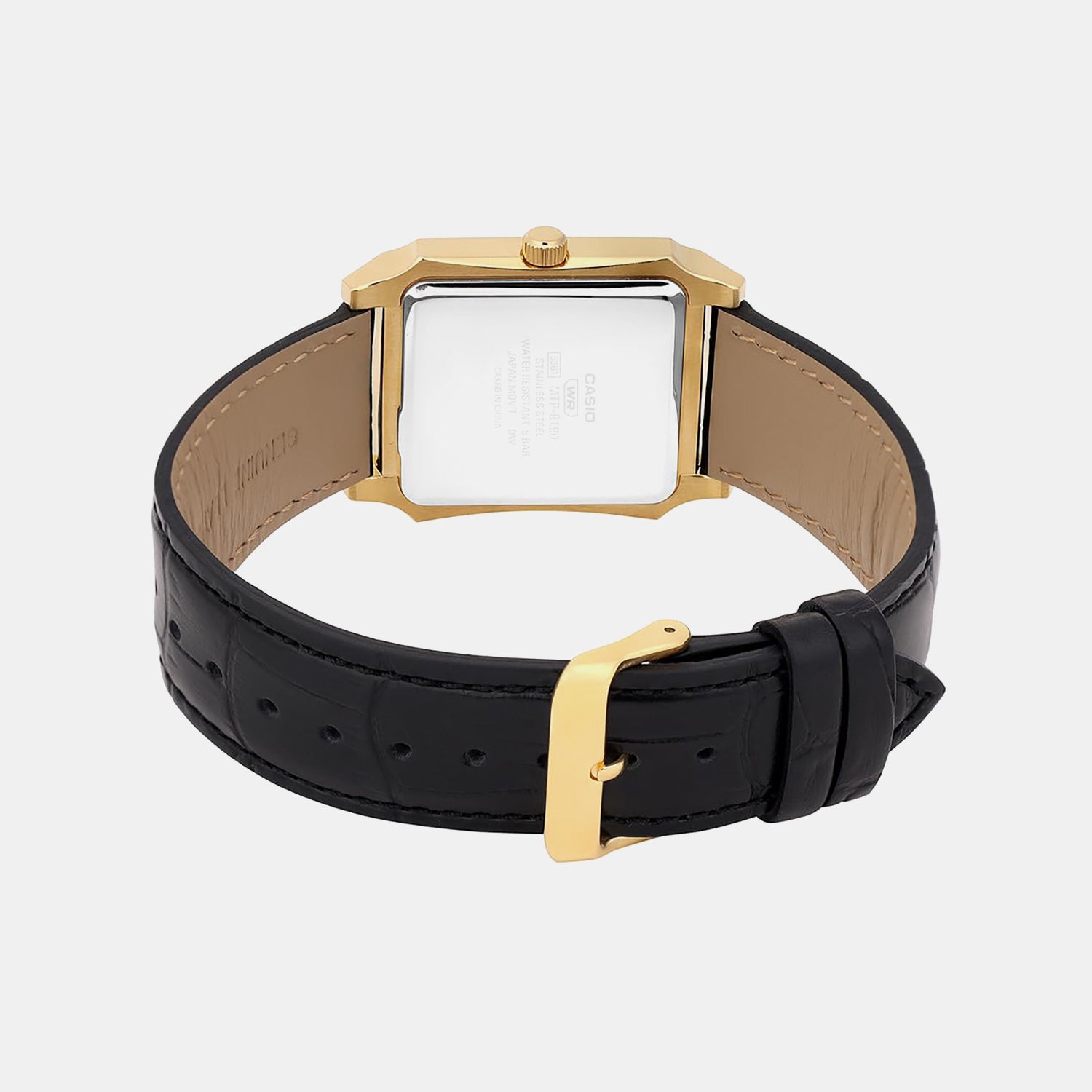 Enticer Men Quartz White Dial Analog Leather Watch MTP-B190GL-7BVDF A2473