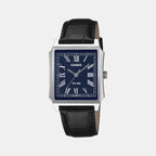 Enticer Men Quartz Blue Dial Analog Stainless Steel Watch A2474