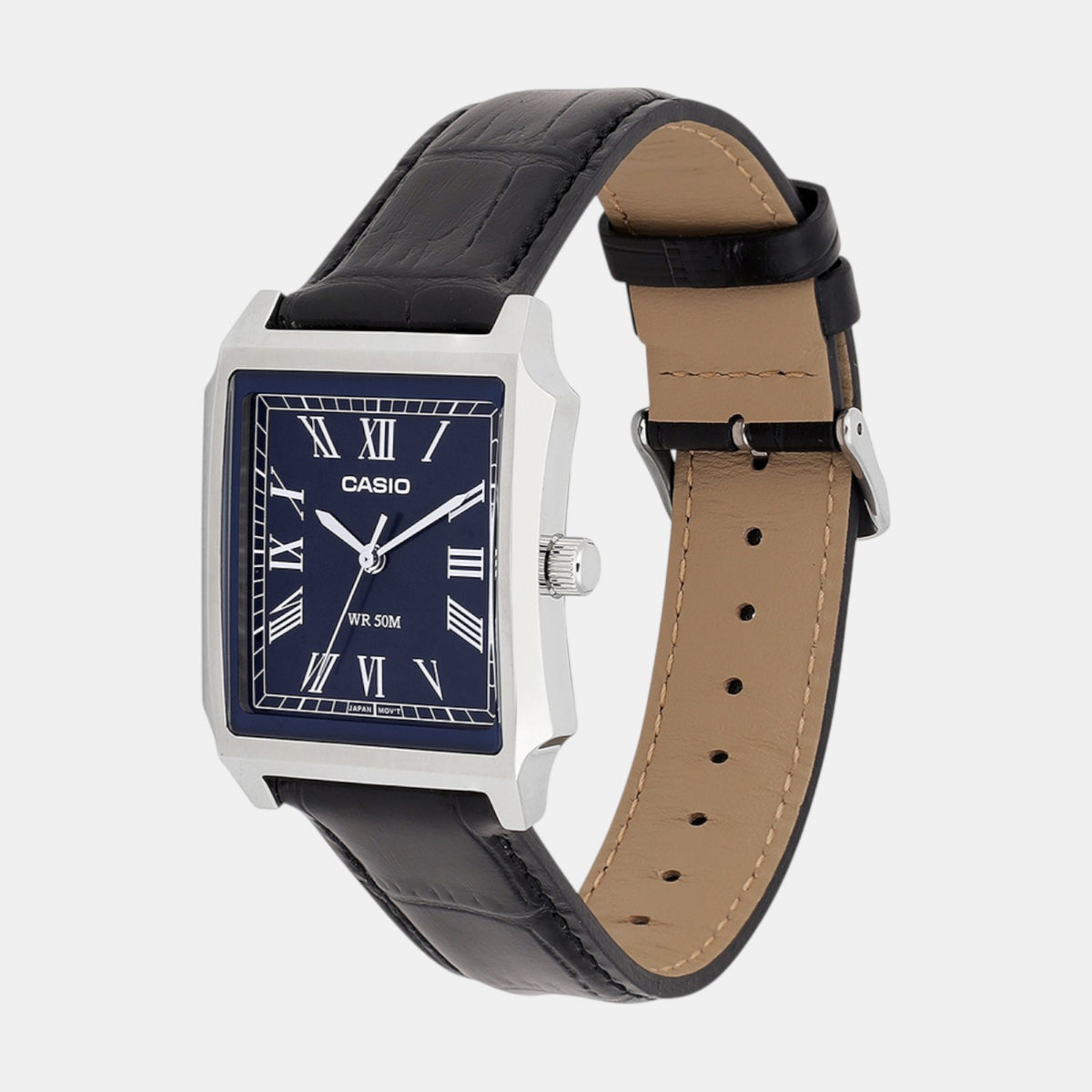 Enticer Men Quartz Blue Dial Analog Leather Watch A2474