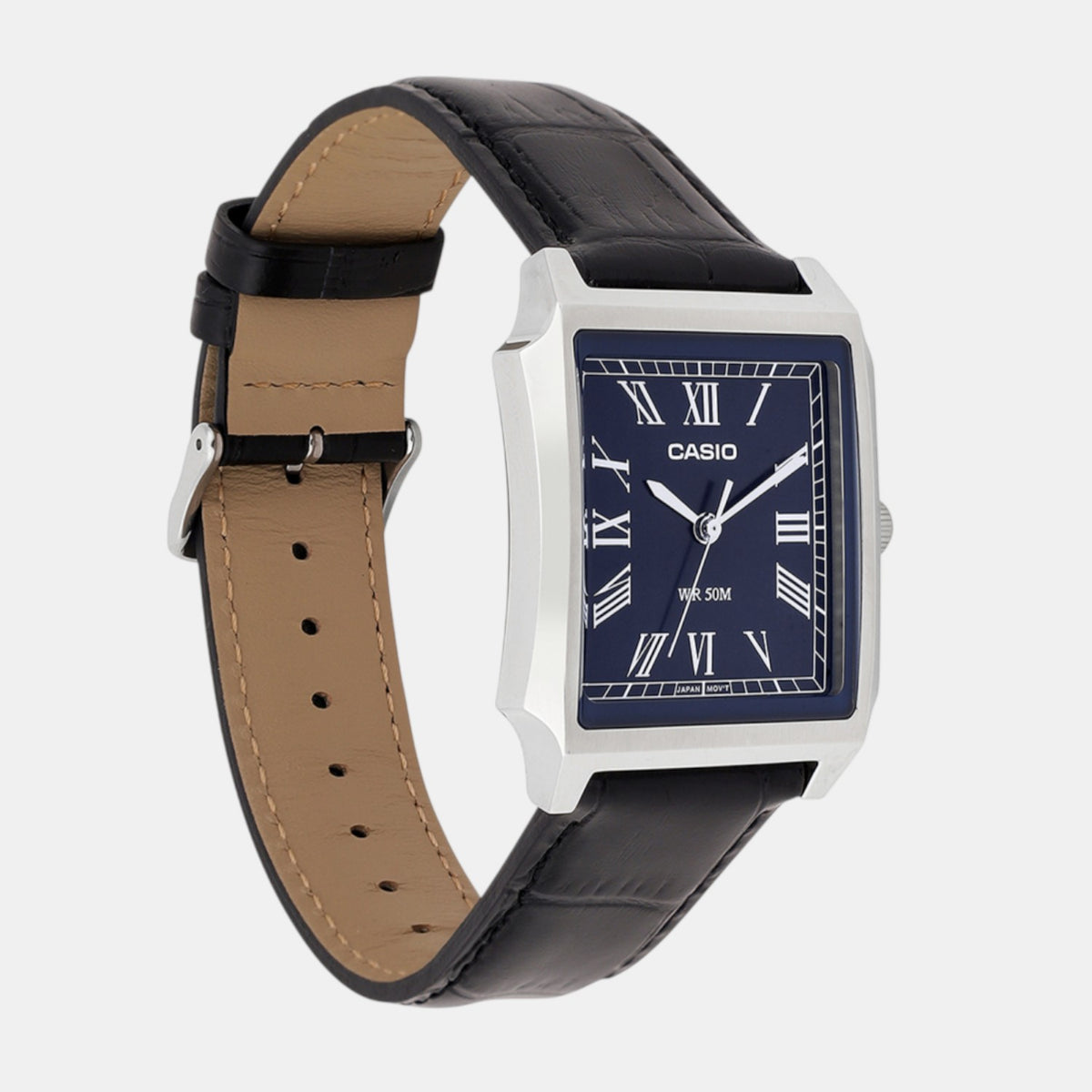 Enticer Men Quartz Blue Dial Analog Leather Watch A2474