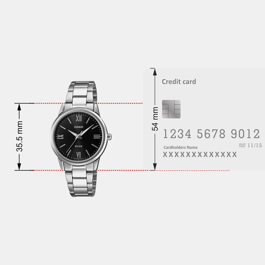 Enticer Women Quartz Black Dial Analog Stainless Steel Watch A2475