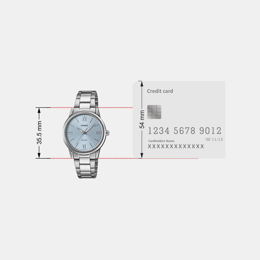 Enticer Women Quartz Blue Dial Analog Stainless Steel Watch A2476
