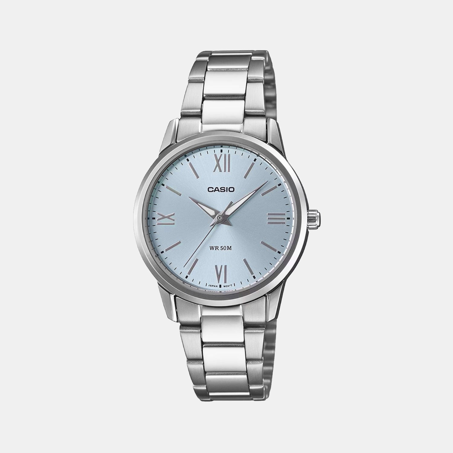 Enticer Women Quartz Blue Dial Analog Stainless Steel Watch LTP-1303DD-2AV A2476