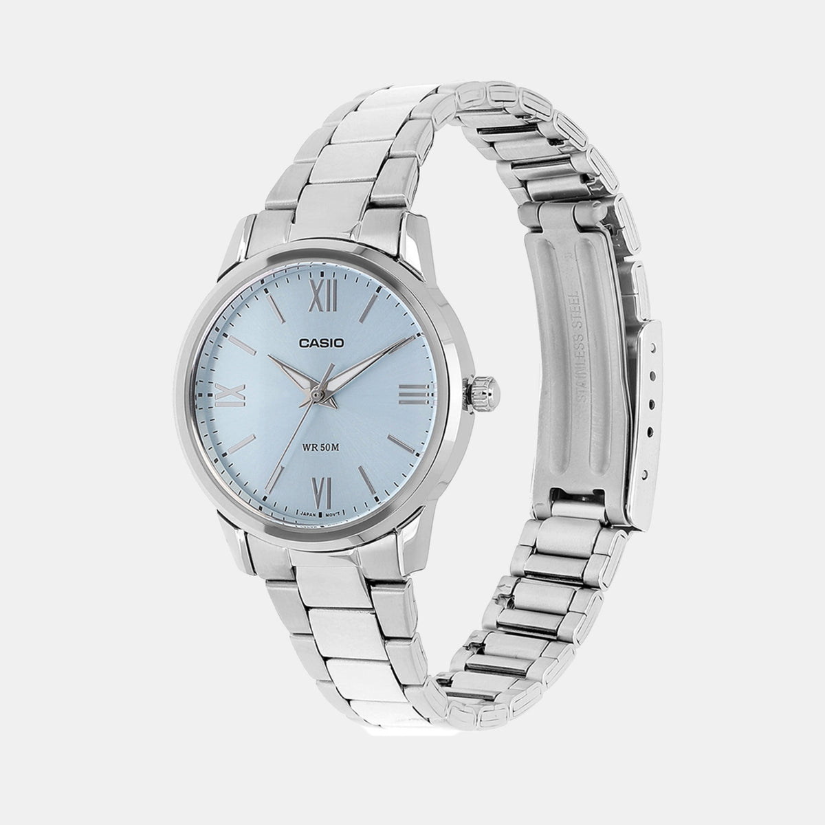 Enticer Women Quartz Blue Dial Analog Stainless Steel Watch A2476