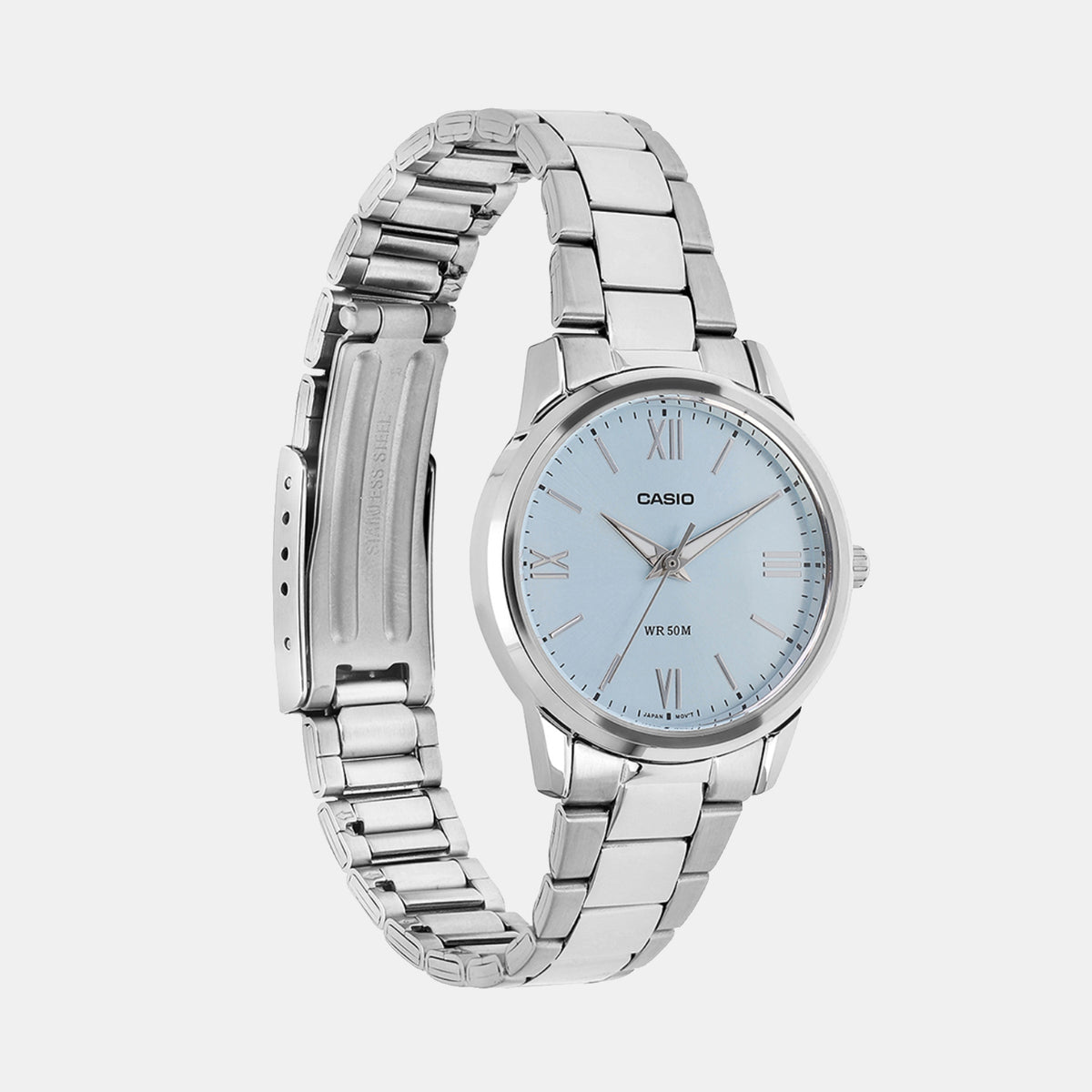 Enticer Women Quartz Blue Dial Analog Stainless Steel Watch A2476