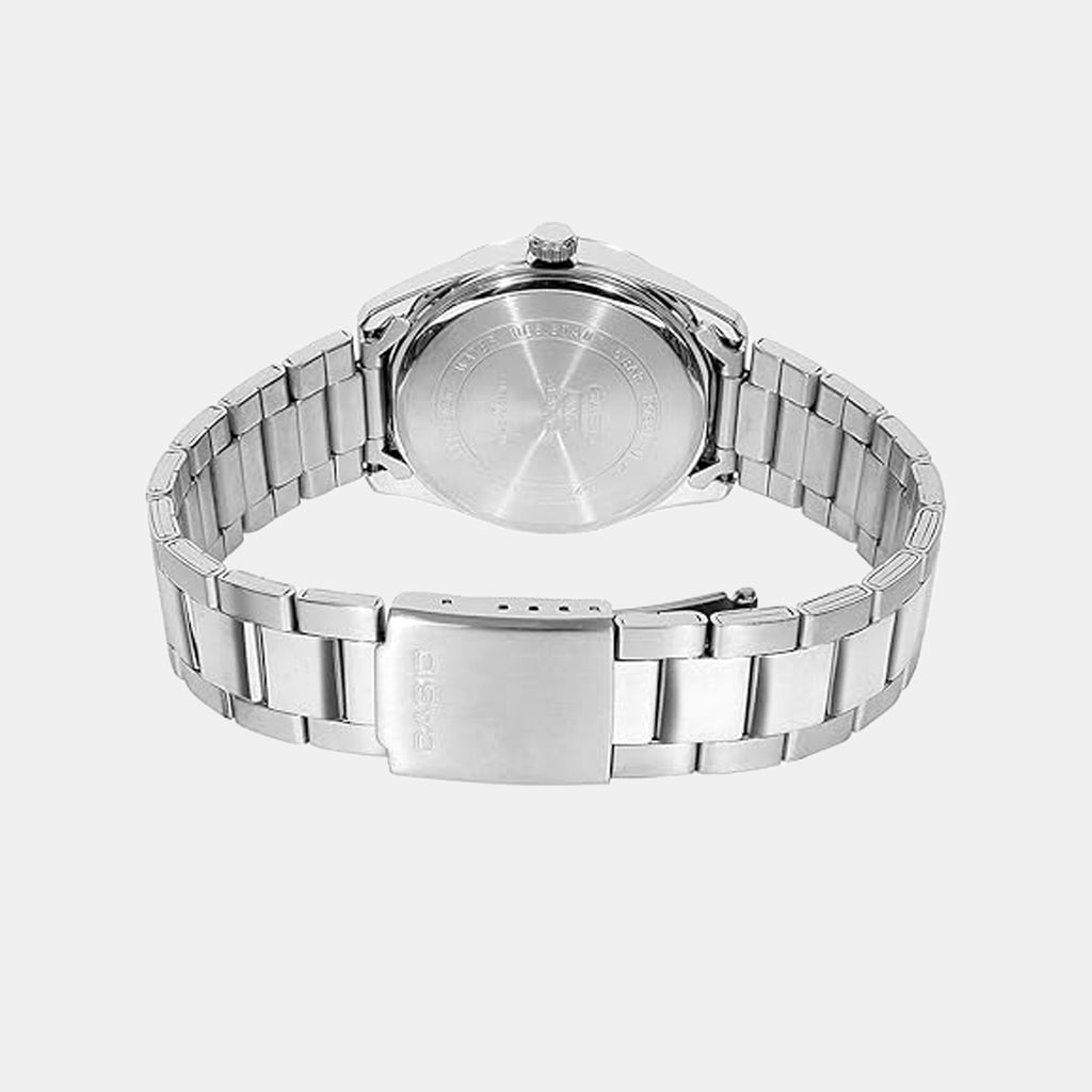 Enticer Men Quartz Navy Dial Analog Stainless Steel Watch MTP-1302DA-2A1VDF A2485