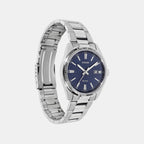 Enticer Men Quartz Navy Dial Analog Stainless Steel Watch A2485