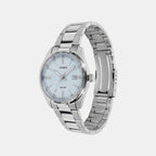 Men Quartz Blue Dial Analog Stainless Steel Watch A2486