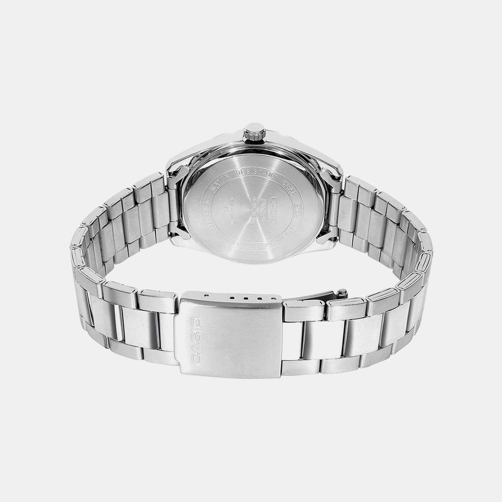Men Quartz Blue Dial Analog Stainless Steel Watch A2486