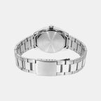 Men Quartz Blue Dial Analog Stainless Steel Watch A2486