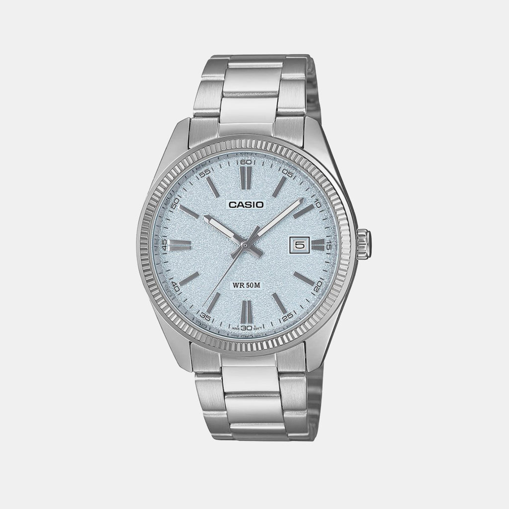 Men Quartz Blue Dial Analog Steel Watch MTP-1302DA-2A2V A2486