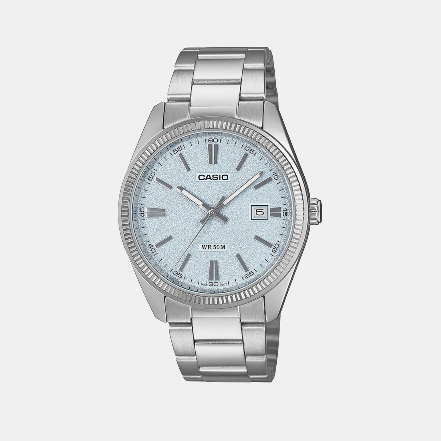 Men Quartz Blue Dial Analog Steel Watch MTP-1302DA-2A2V A2486