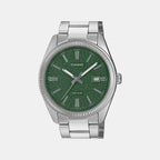 Enticer Men Quartz Green Dial Analog Stainless Steel Watch MTP-1302DA-3AVDF A2487