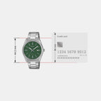 Enticer Men Quartz Green Dial Analog Stainless Steel Watch MTP-1302DA-3AVDF A2487