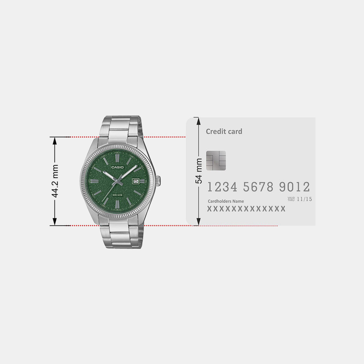 Enticer Men Quartz Green Dial Analog Stainless Steel Watch A2487