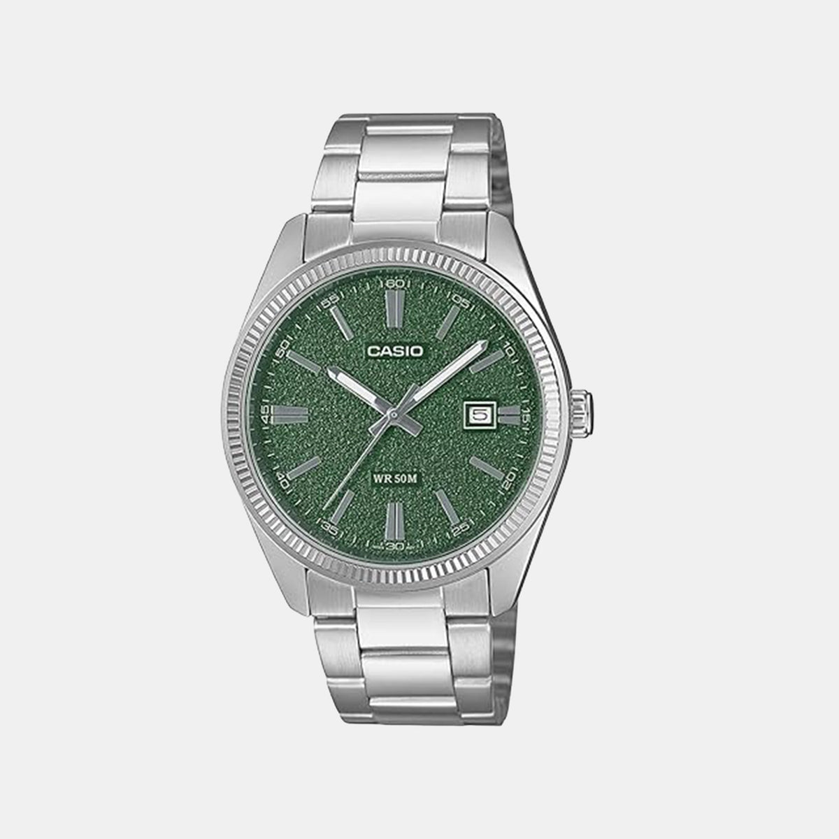 Enticer Men Quartz Green Dial Analog Stainless Steel Watch A2487