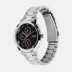 Women Quartz Black Dial Analog Stainless Steel Watch A2491