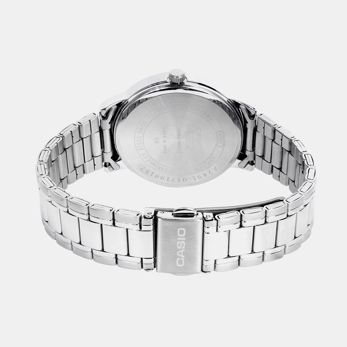 Women Quartz Black Dial Analog Stainless Steel Watch A2491