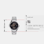 Women Quartz Black Dial Analog Stainless Steel Watch A2491