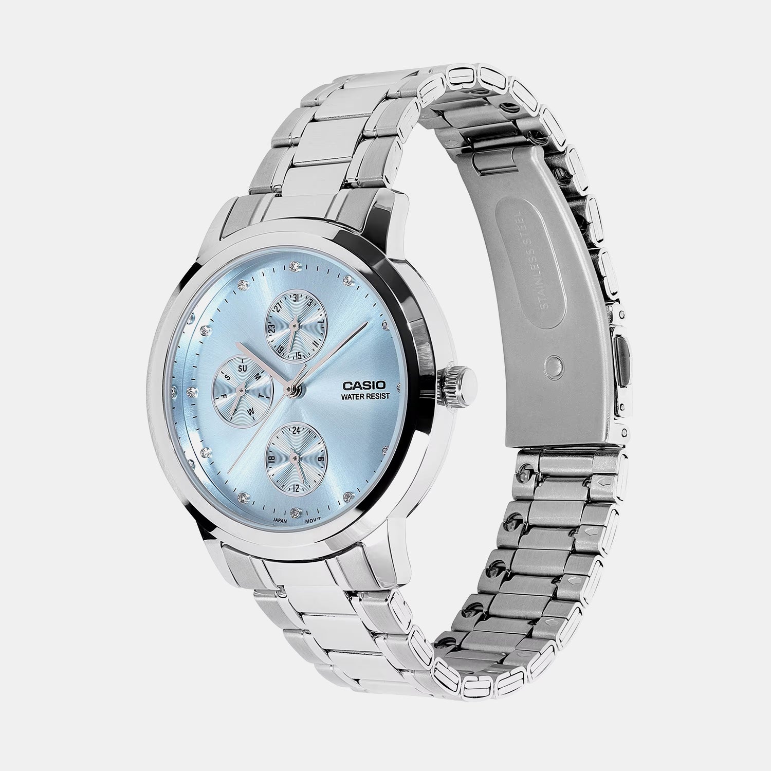 Women Quartz Ice Blue Dial Analog Brass Watch A2492