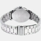 Women Quartz Blue Dial Analog Stainless Steel Watch A2492